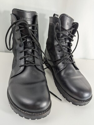 BIRKENSTOCK GILFORD High Lined Mid Calf Black Leather Lace Up