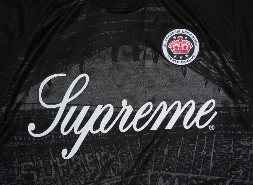 Supreme Jacquard Soccer Jersey Black | eBay