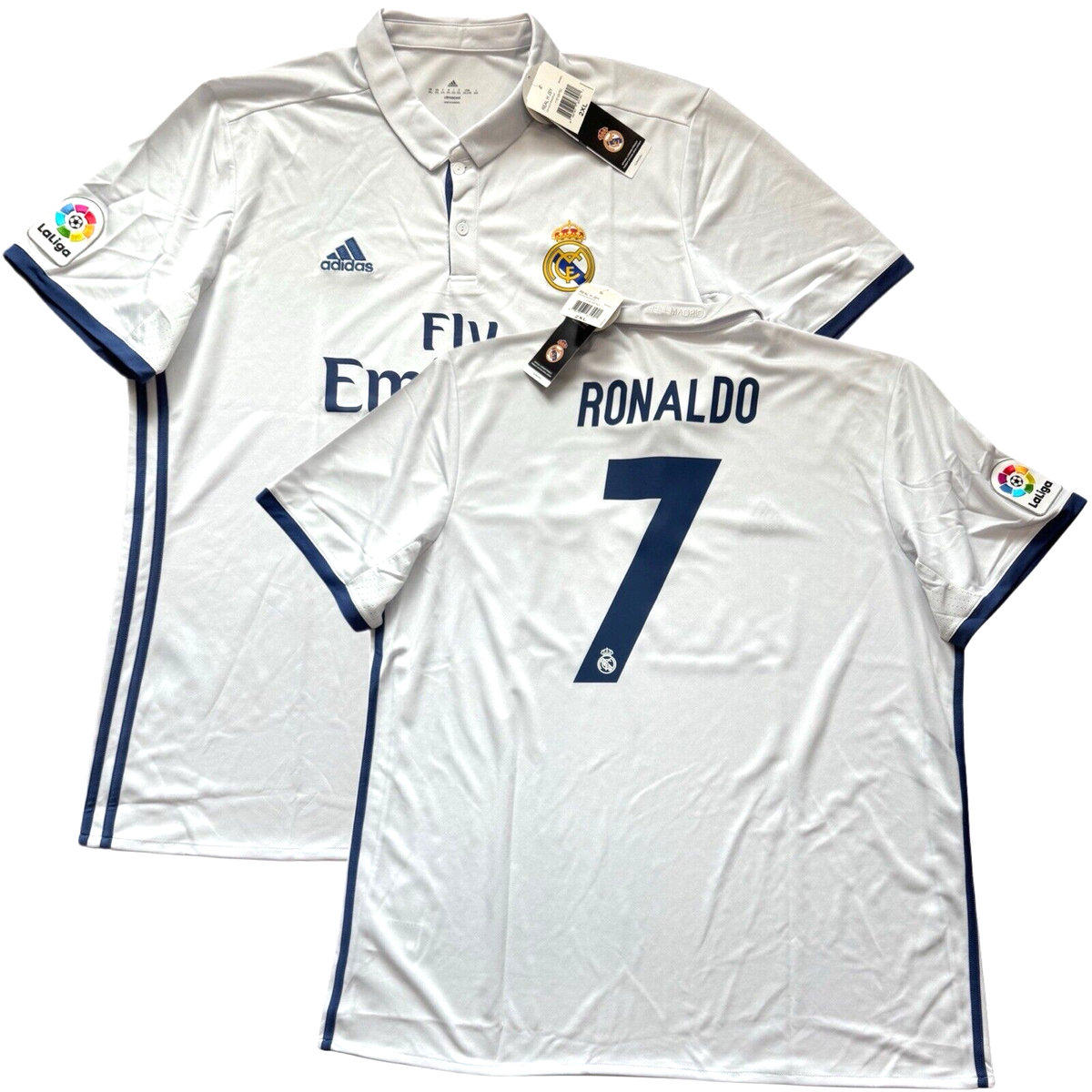2016/17 Real Madrid Home Jersey #7 Ronaldo 2XL adidas La Liga CR7