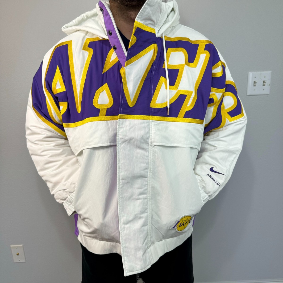 Nike x AMBUSH NBA Collection Unisex Lakers Jacket Nylon White