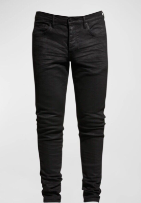 PURPLE BRAND Men's P001 Black Resin Skinny Jeans Size 40x34, NEW