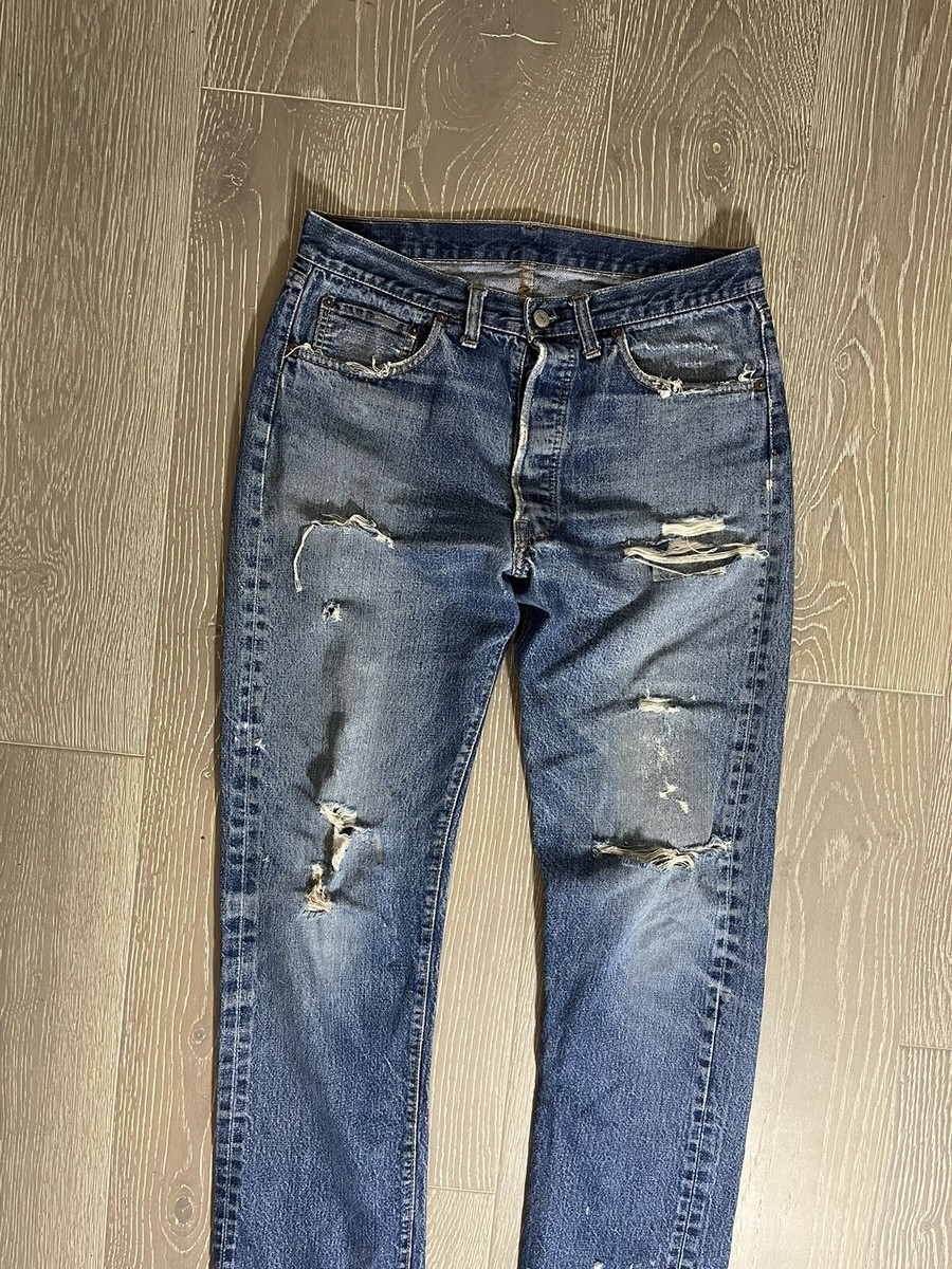Vintage Levis 501 XX 1950's big E #6 Button Fly Redline Selvedge