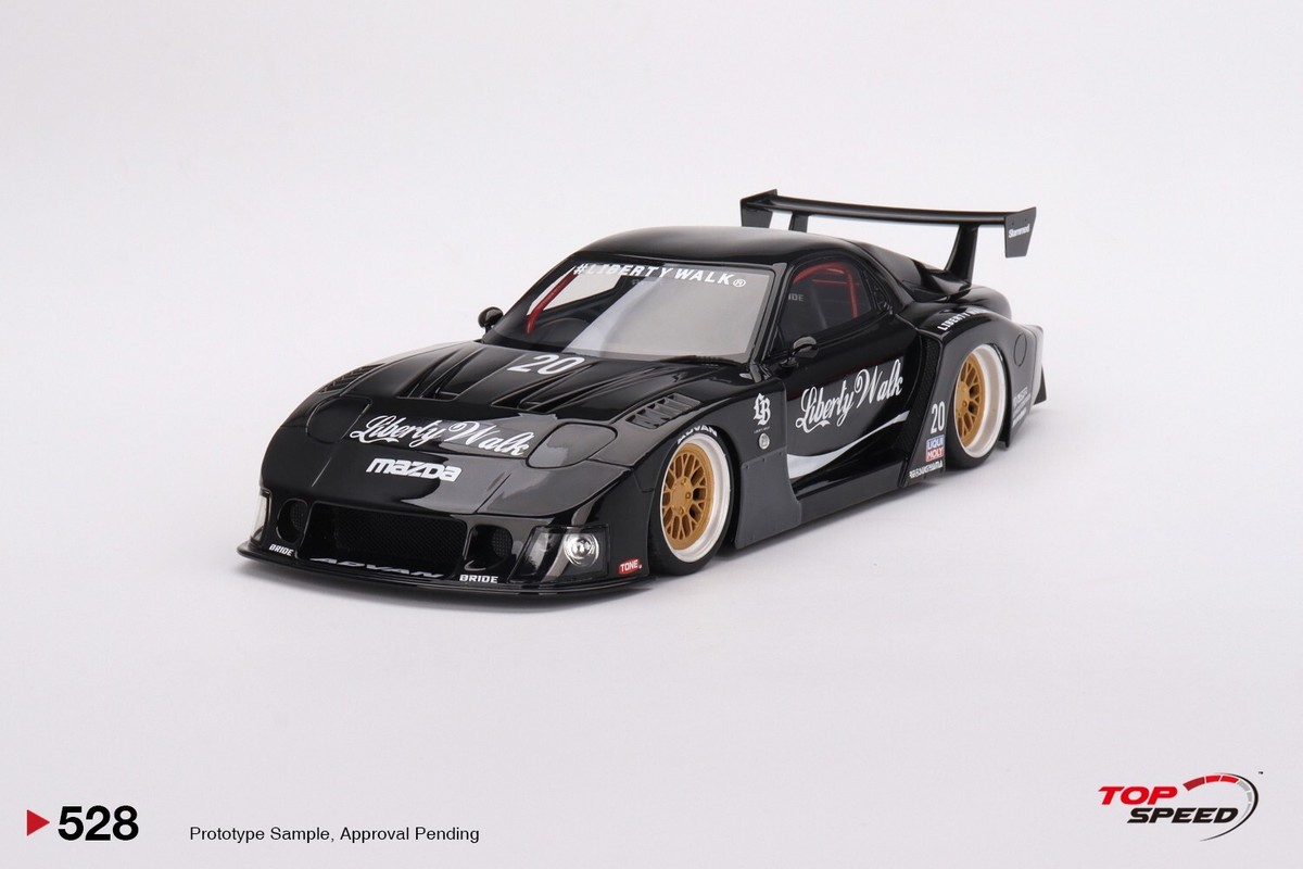 Top Speed 1:18 MAZDA RX-7 LB-Super Silhouette Liberty Walk Black
