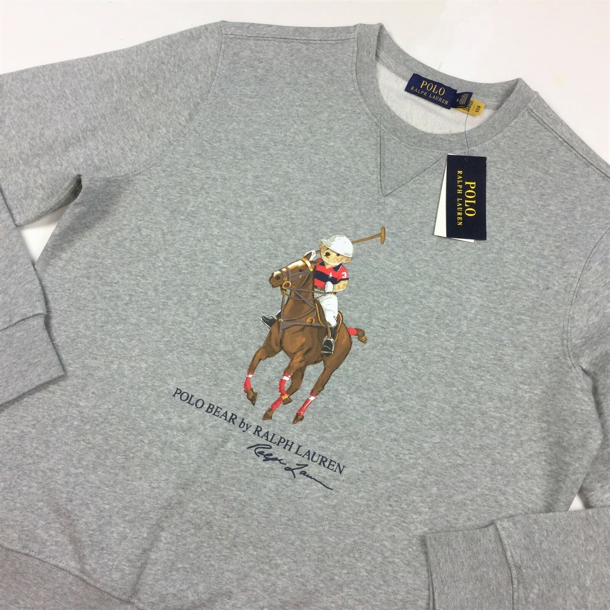 Polo Ralph Lauren Men Big Pony Polo Bear Fleece Sweatshirt