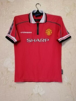 Manchester United 1998 - 2000 home football shirt jersey Umbro