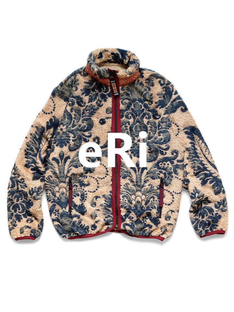 KAPITAL DAMASK Virgin Mary light fleece zip up blouson beige new