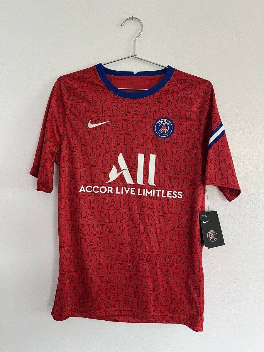 Nike PSG Paris Saint Germain Red Jersey CD5816-658 Men's Size