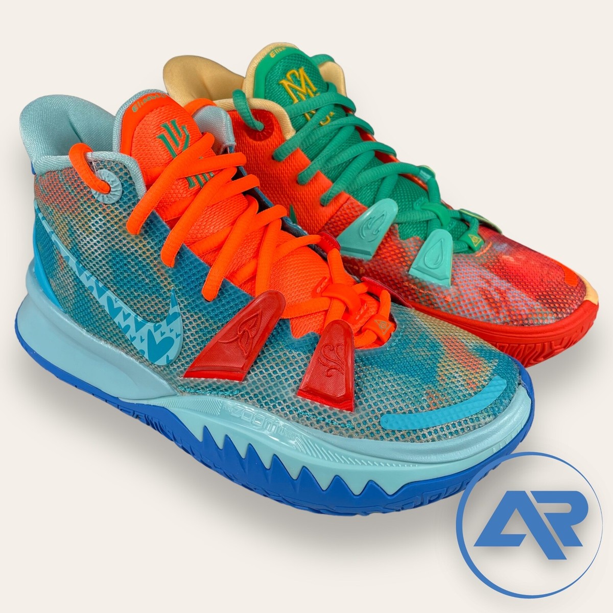 NEW Nike Kyrie 7 x Sneaker Room Mom Blue Orange Men's Size 3.5