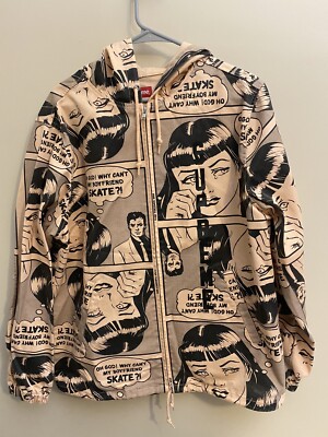 Supreme SS17 Thrasher Boyfriend Hooded Zip Up Jacket Large Orange