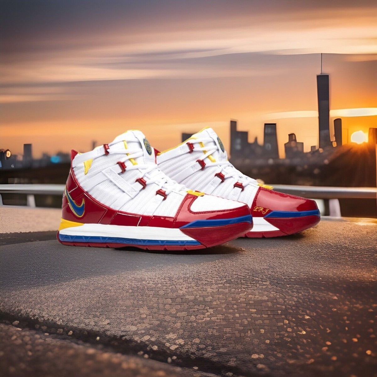 Nike Zoom LeBron 3 QS “ SUPERMAN SUPERBRON” White/Red/Yellow/Blue