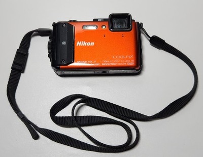 Nikon Coolpix AW130 Compact Waterproof Digital Camera Orange READ
