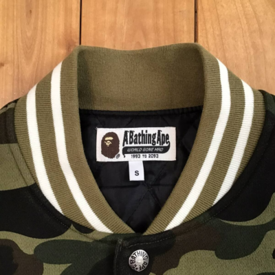 BAPE camo Sweat varsity jacket 1st camo green A Bathing Ape Size S