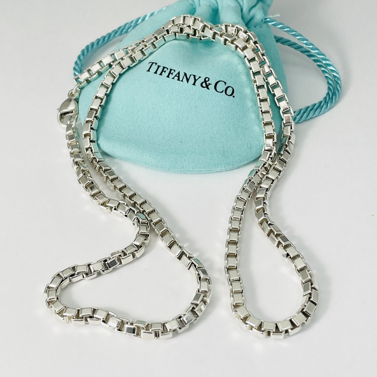 24” Tiffany & Co Large Men's Unisex Sterling Silver Venetian Box