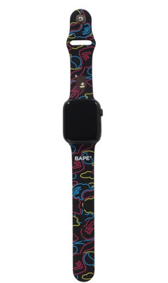 Authentic a bathing ape bape neon camo Apple Watch band L black