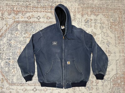 Carhartt J131 DNY Duck Thermal Lined Hooded Zip Jacket Size Xl