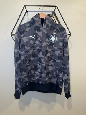 Puma BAPE FC Soccer Gray Hoodie Bapesta ABC Camo A Bathing Ape