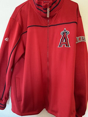 Anaheim Angels Majestic Authentic MLB Zip Warm Up Track Jacket