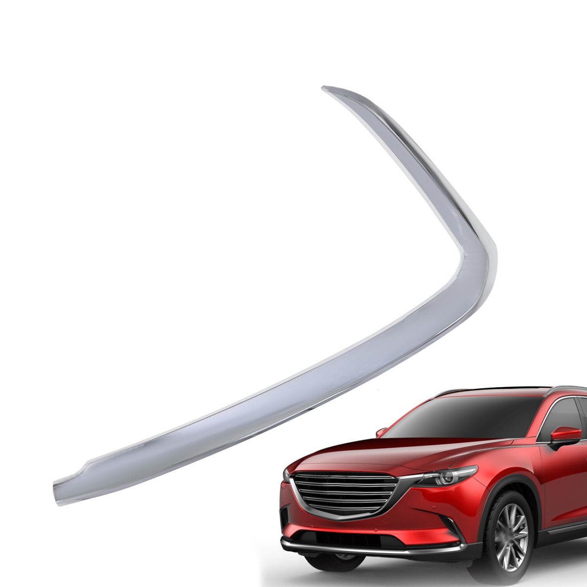 Left Front Driver Side Chrome Bumper Trim For 2016-2022 Mazda CX-9