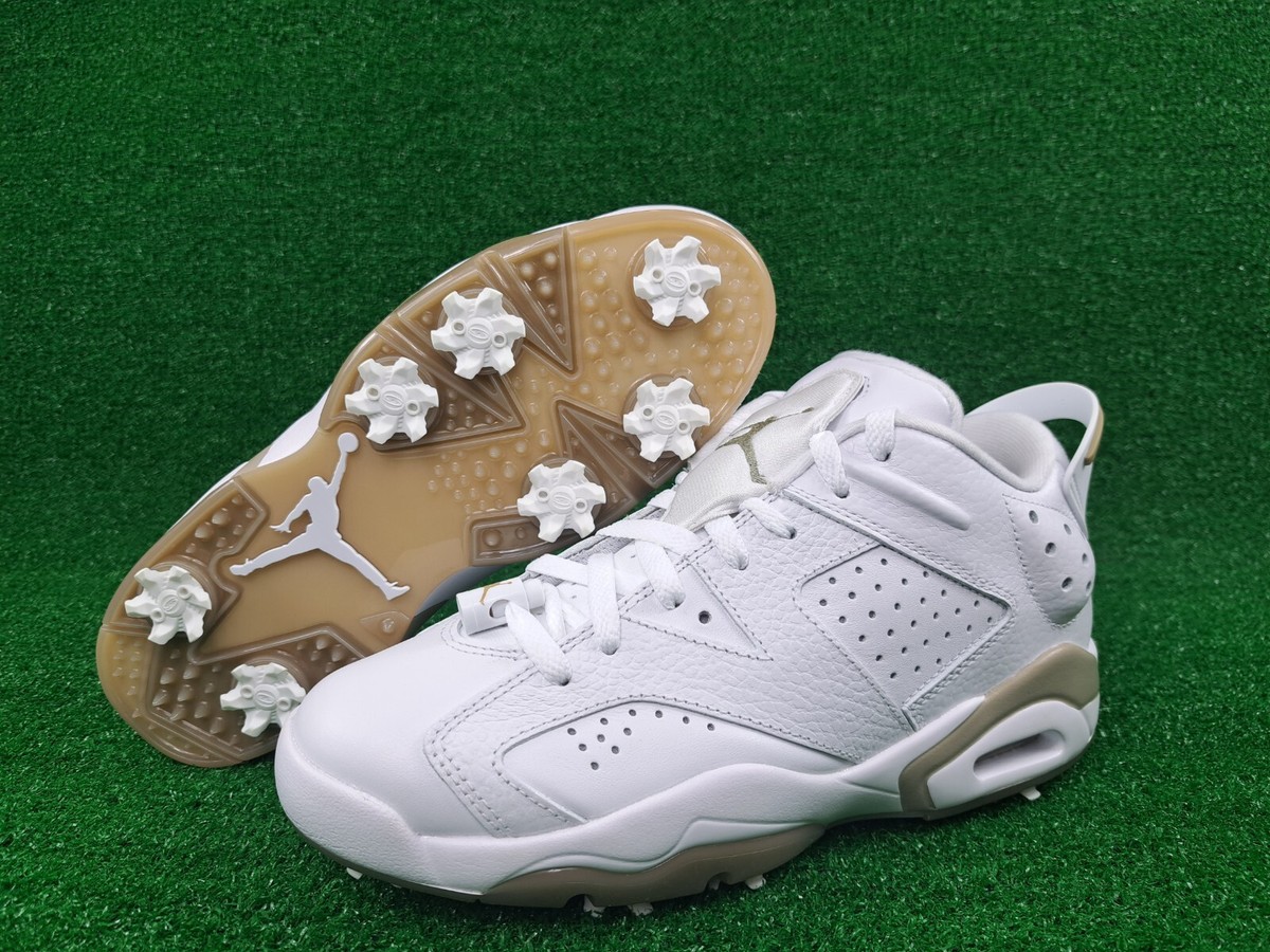 Air Jordan 6 Retro G Golf Shoes Cleats White Khaki DV1376-100