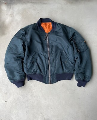 90s Alpha Industries Ma1 Flyer Two-sided Bomber Jacket | eBay