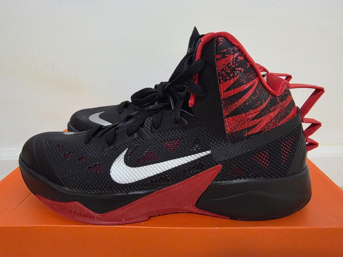 NEW 2013 NIKE HYPERFUSE 2013 Shoes Black/Silver/Red 615896-001