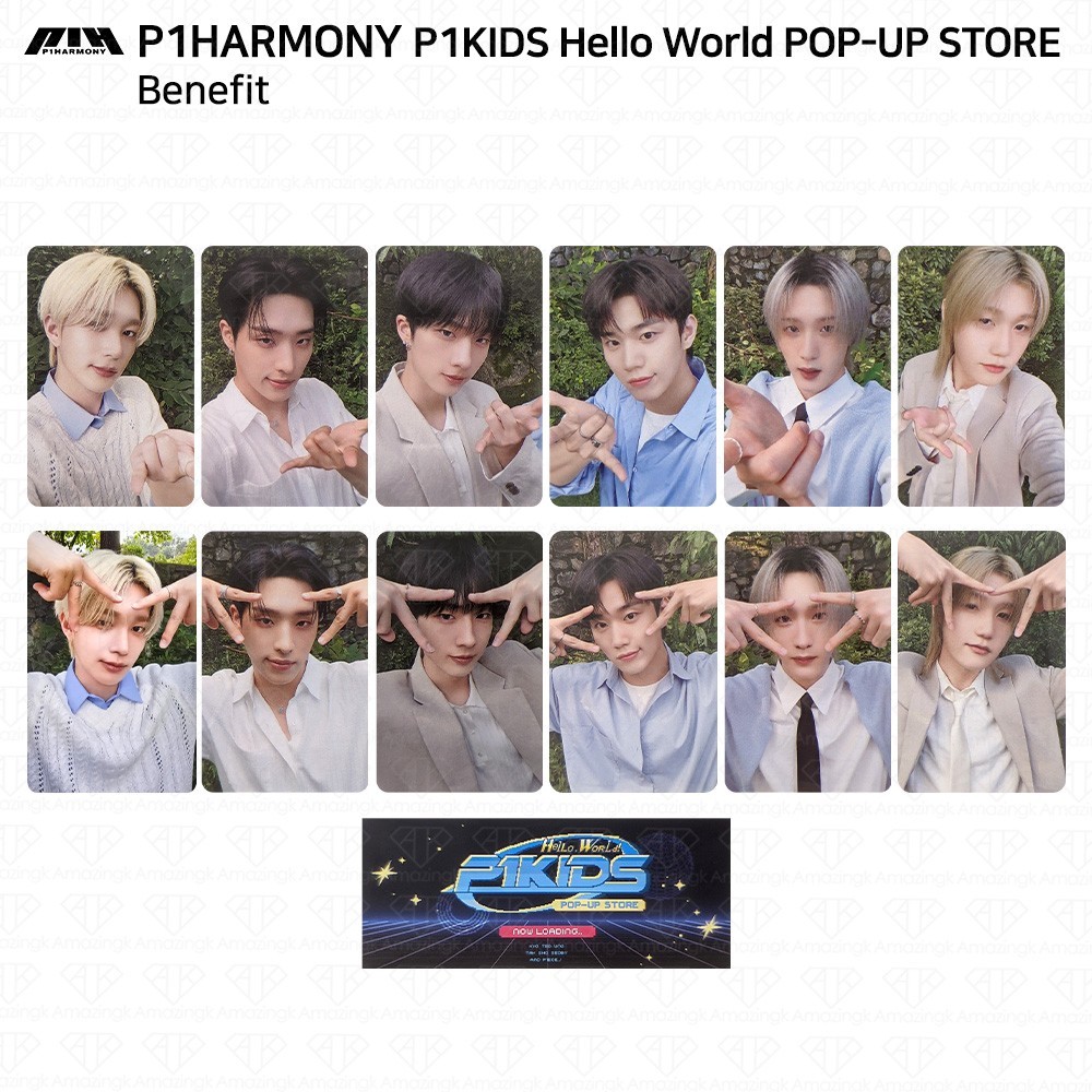 P1Harmony P1KIDS POP-UP Hello, World! Benefit Photocard Bookmark