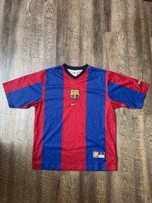 Vintage FC Barcelona Jersey Nike 2000 - 2001 Home Shirt L Barça