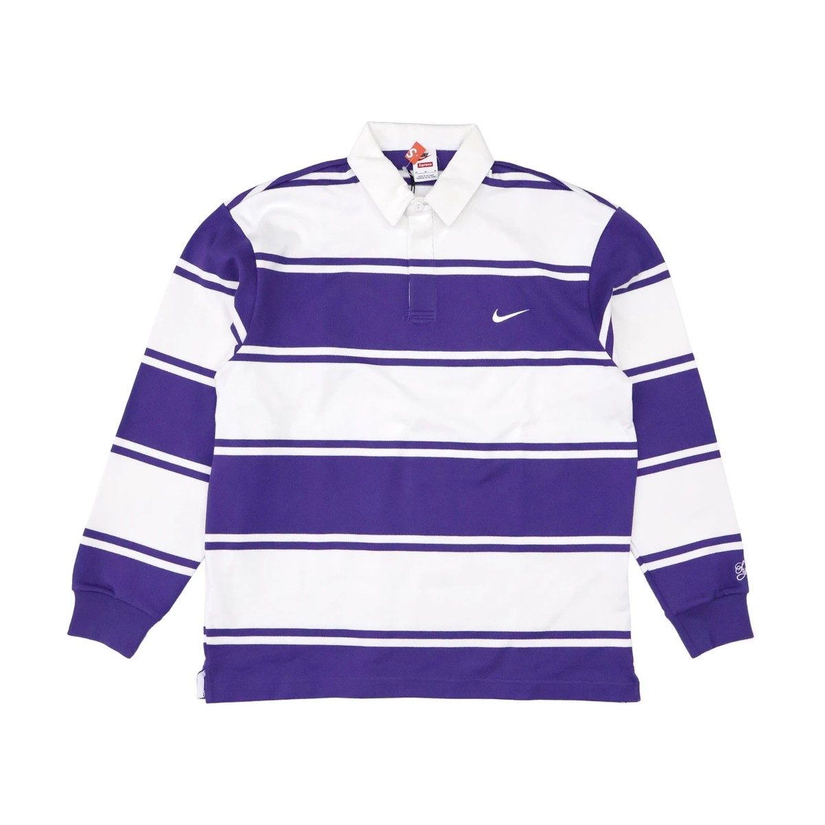 Supreme Nike Stripe Rugby Purple | eBay