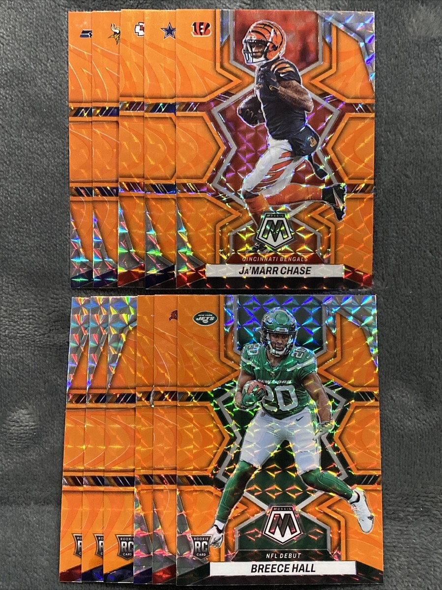 2022 Panini Mosaic ORANGE REACTIVE PRIZM NFL Football Cards You