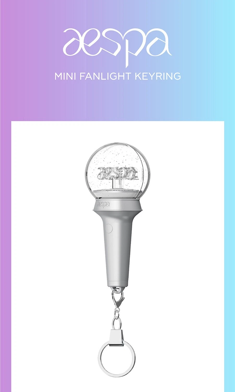 AESPA OFFICIAL MINI FANLIGHT KEY RING/LIGHT STICK MD GOODS with