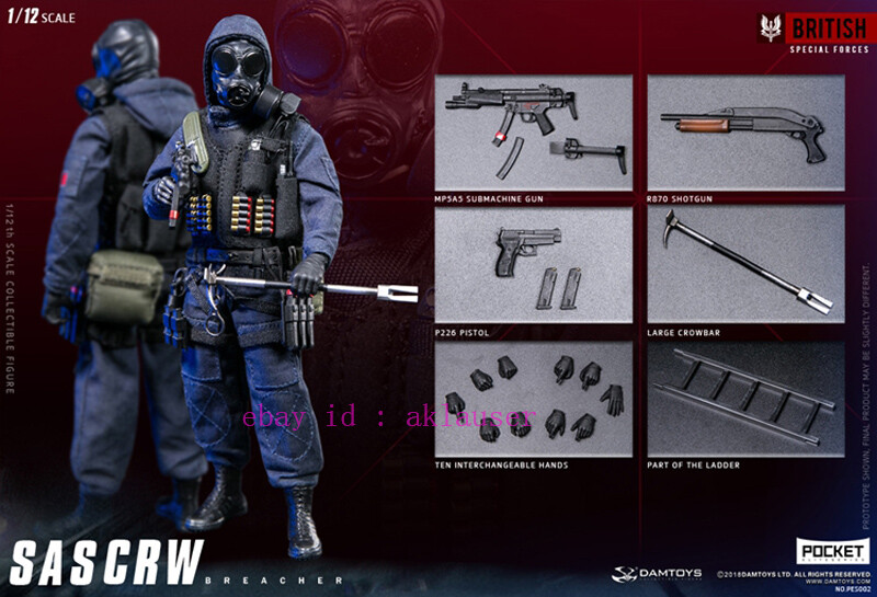 Damtoys 1/12 Pes002 Pocket Elite Series Sas Crw Breacher Action