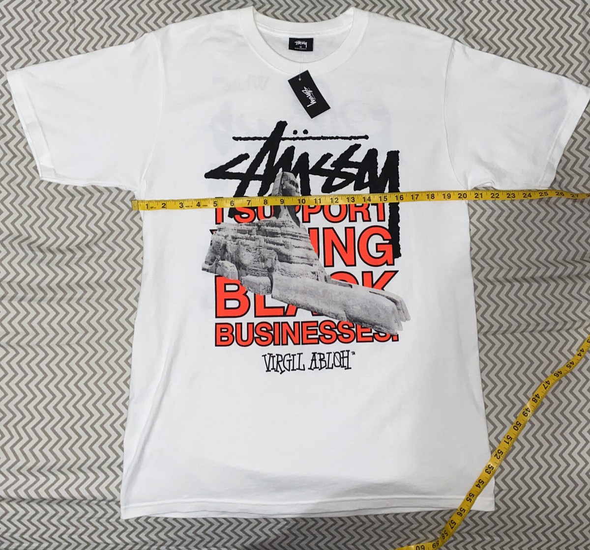 Stussy Virgil Abloh 40th Anniversary World Tour Tee - Size M OFF