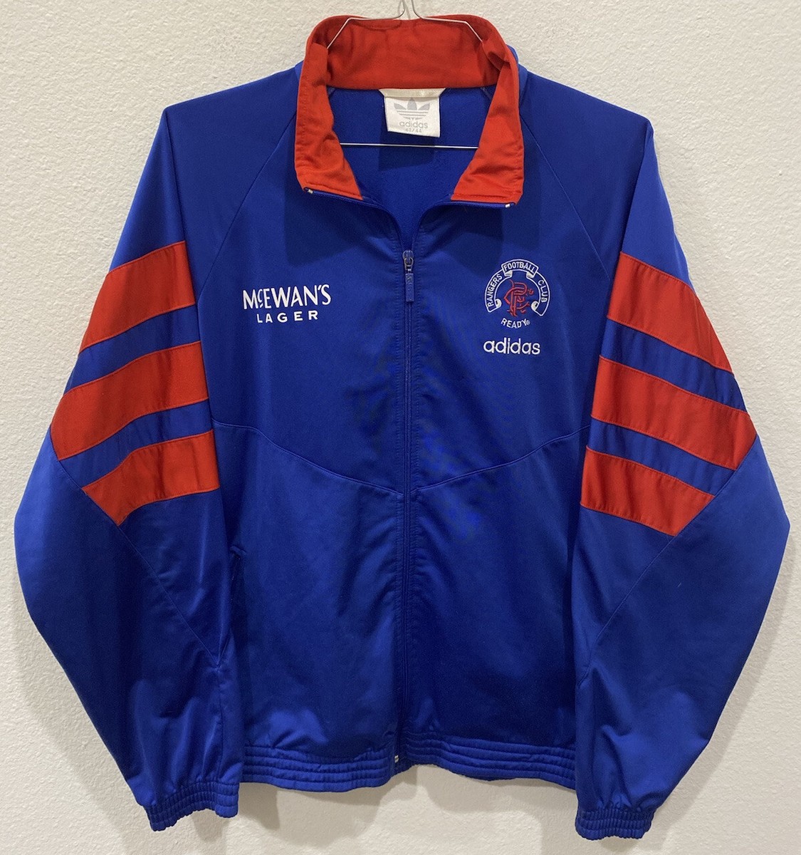 Vintage Adidas Jacket 90s Glasgow Rangers McEwans Lager Football