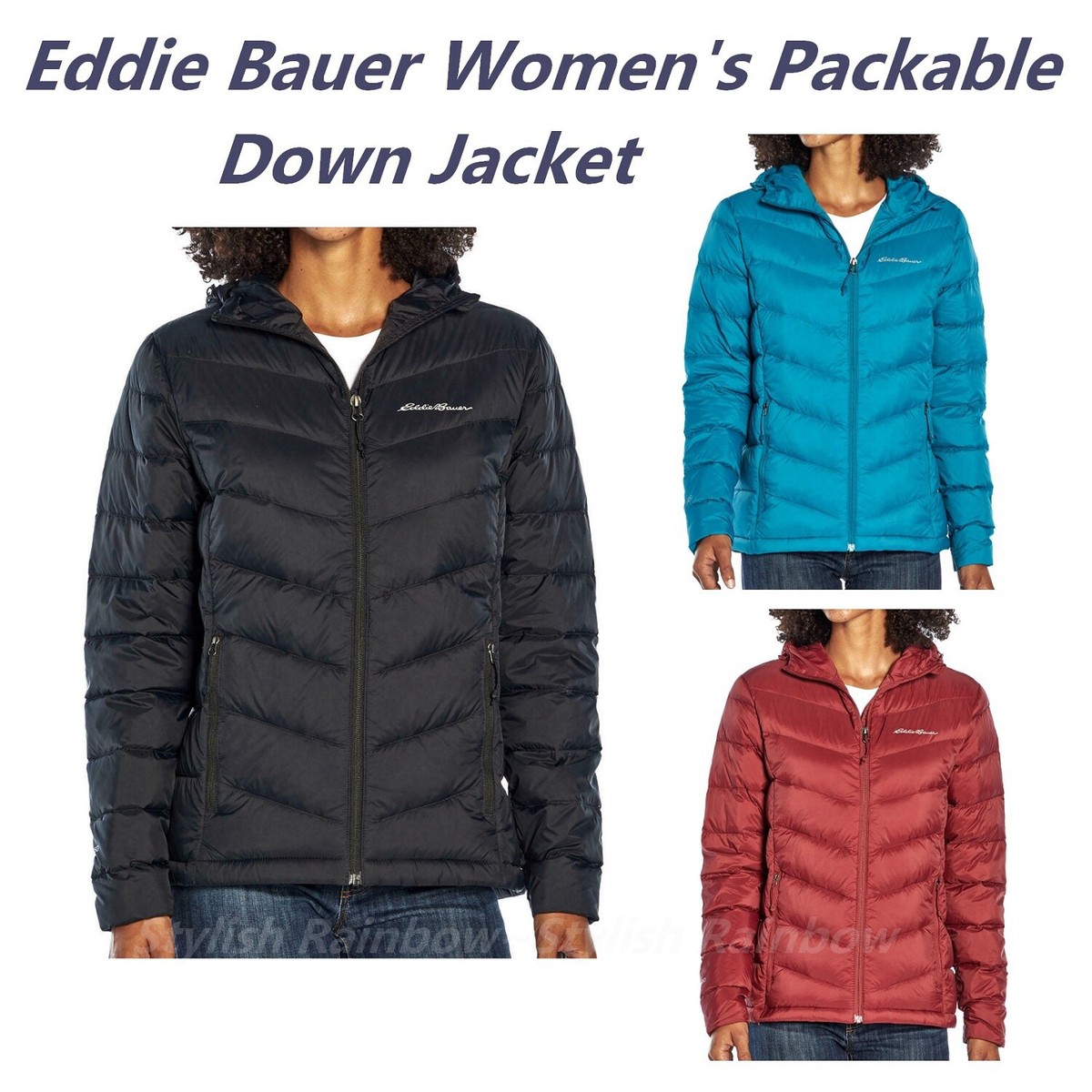 EDDIE BAUER WOMEN'S PACKABLE DOWN JACKET SELECT COLOR & SIZE NEW