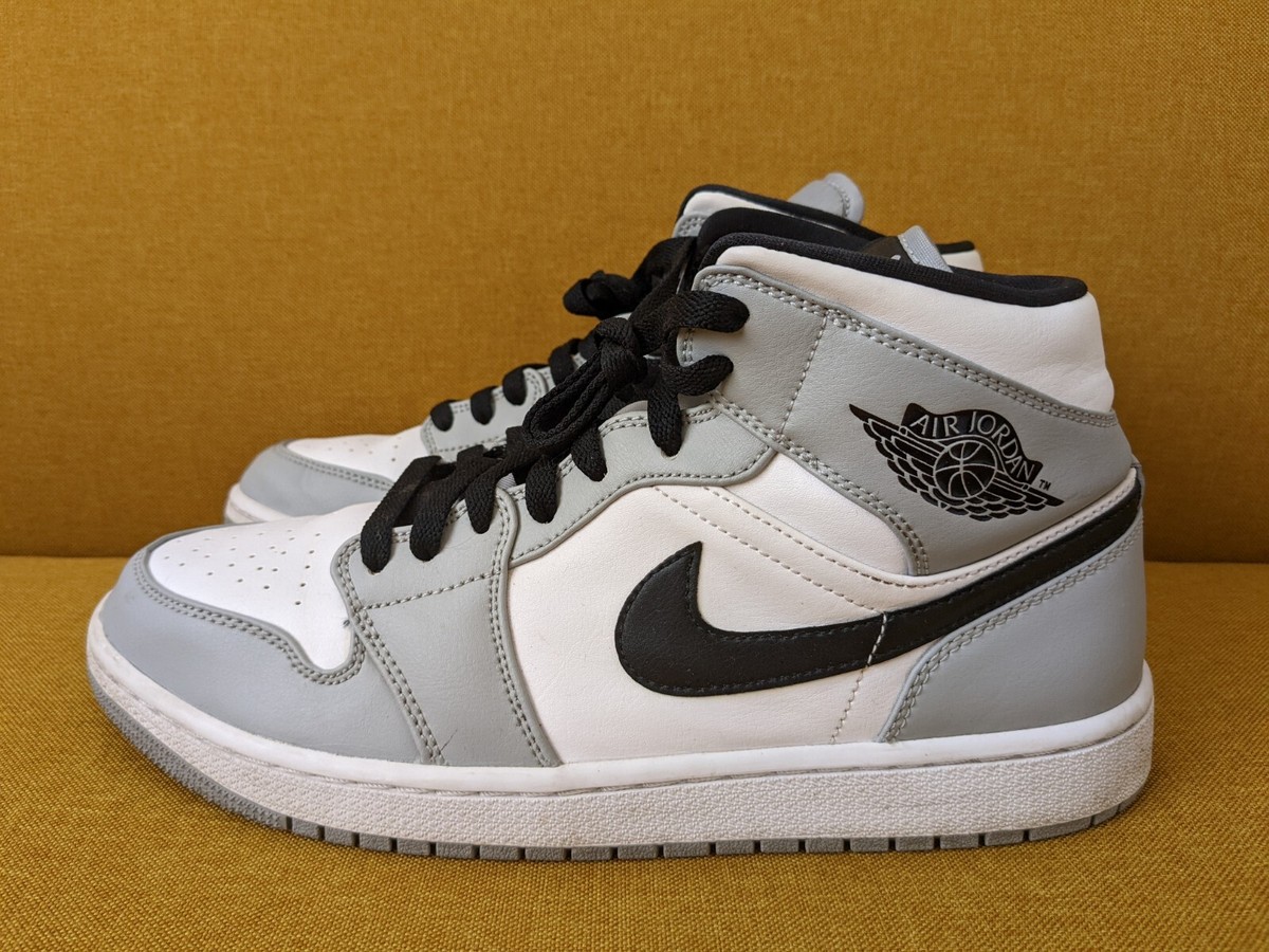 Air Jordan 1 Mid Light Smoke Grey Men's Size 9.5 Condition 8/10 | eBay