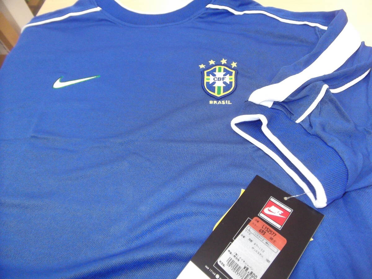 MINT L BRAZIL 1998 WC FOOTBALL JERSEY CAMISA BRASIL Seleção NIke