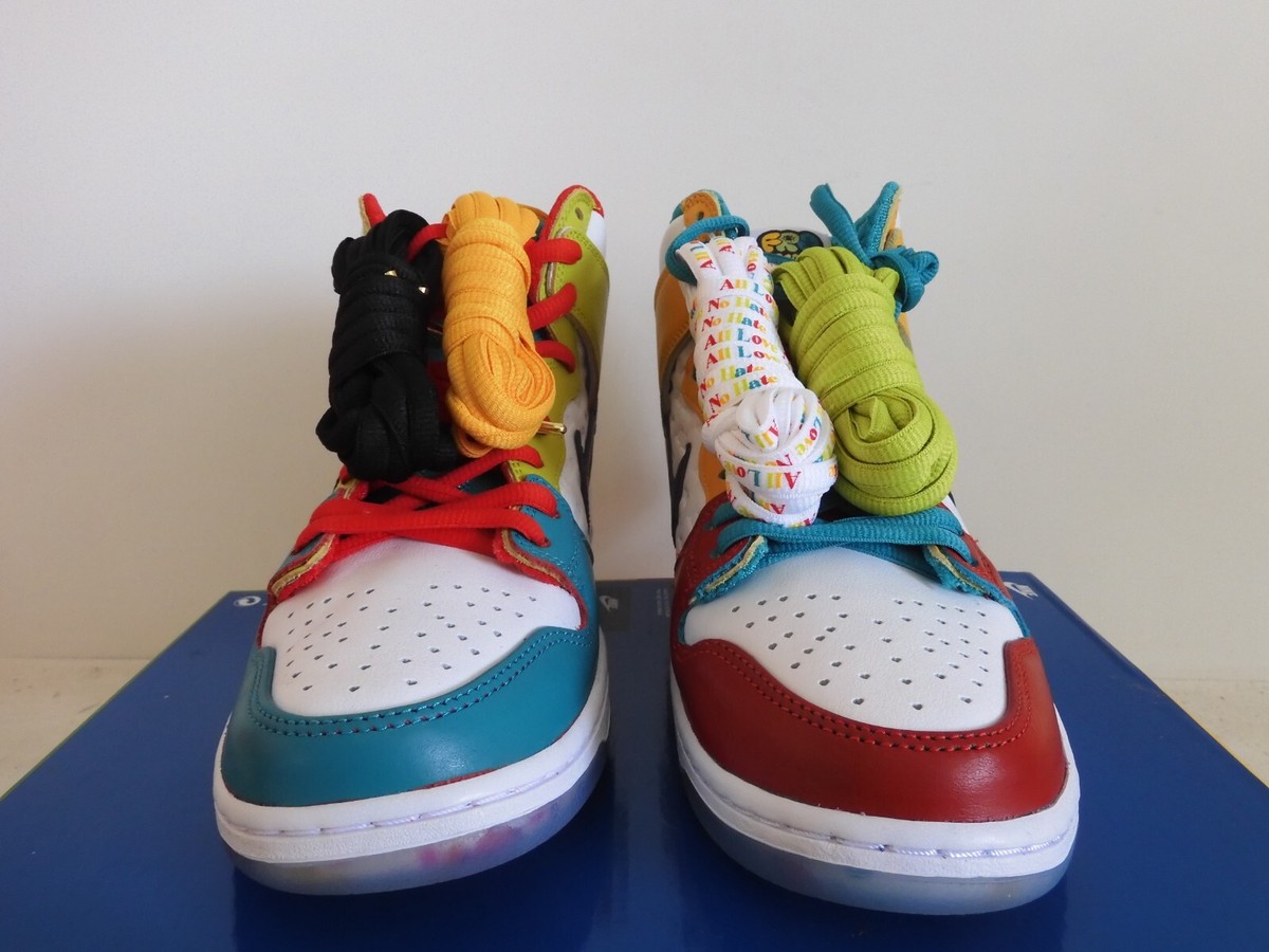 NIKE SB DUNK HIGH PRO QS FROSKATE ALL LOVE WHITE-GOLD-MULTI SZ