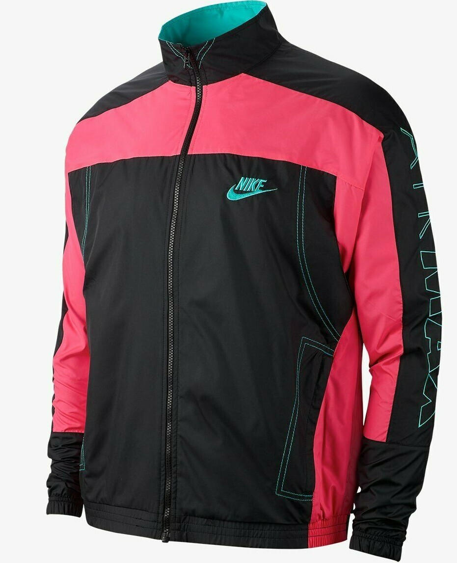 New Nike x Atmos Vintage Patchwork Track Jacket Black Pink CD6132