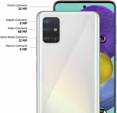 Samsung Galaxy A51 Dual Sim 128GB 4G LTE 4GB RAM Smartphone White