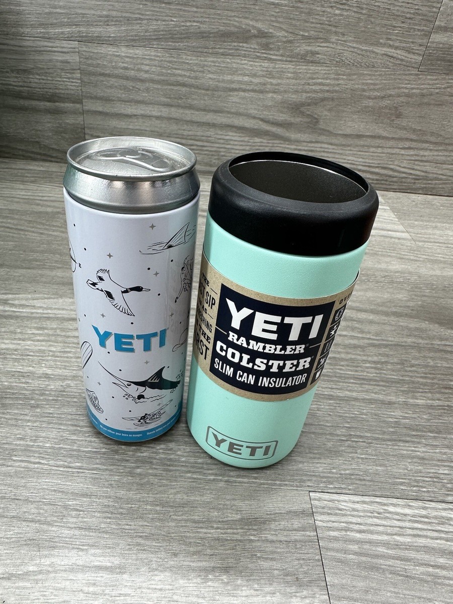 YETI Rambler Colster Slim Can 12 Oz Insulator Seafoam | New | Teal