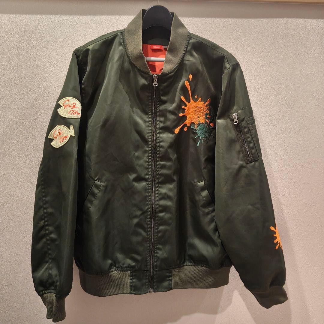 Nintendo TOKYO Splatoon 3 SALMON RUN Jacket Size-L green fashion