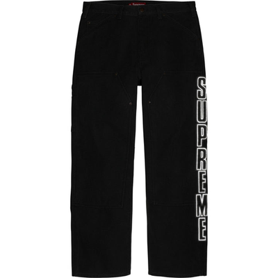 Supreme Reflective Double Knee Pant Black Red Denim 3colors FW25