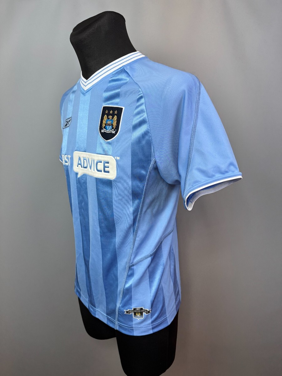 MANCHESTER CITY 2003 2004 ANELKA HOME SHIRT FOOTBALL SOCCER REEBOK