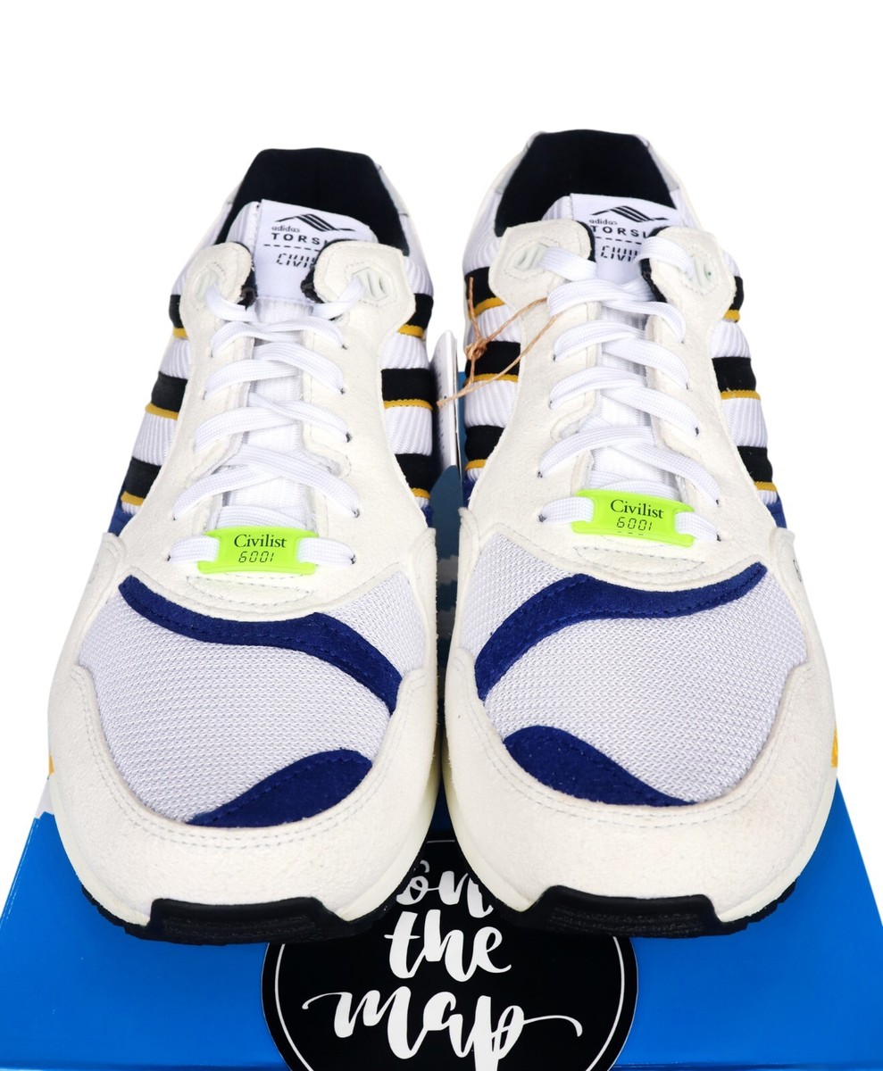 Adidas x Civilist ZX 6001 B Crystal White Blue UK 5 7 8 9 10 11 12