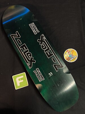 RARE Z-Flex Jay Adams Classic Green Shaped Skateboard Deck Dogtown