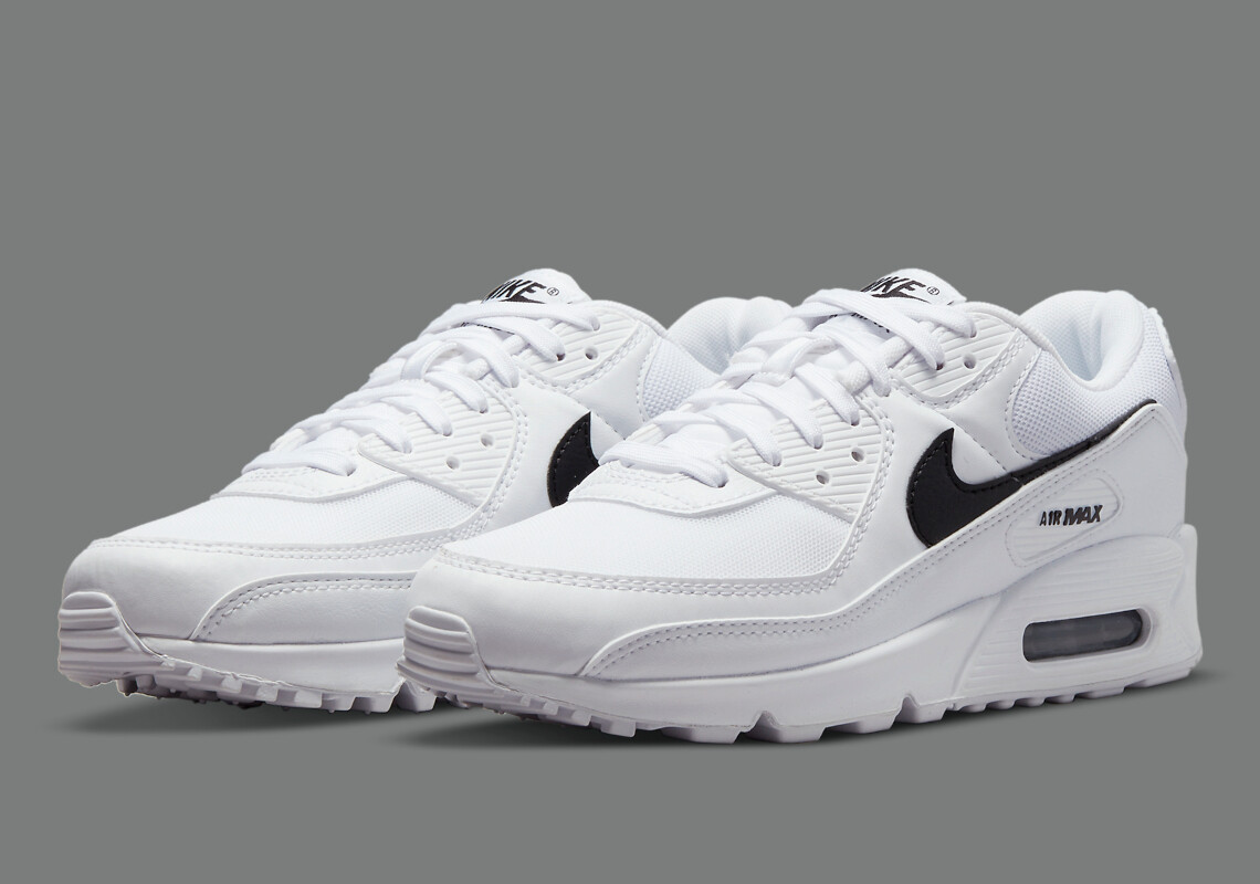 Nike Air Max 90 White Black AM90 DH8010 101 Women's Shoe Size 9