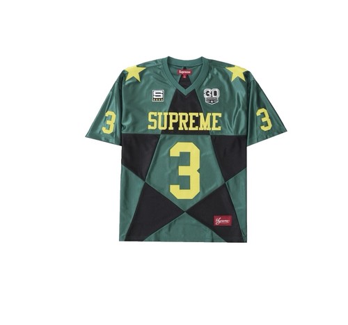 Supreme Spiderweb Football Jersey Top SS24 Black White Large