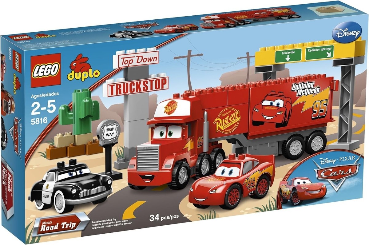 mack's road trip cars lego duplo 5816 viaggio mack saetta voyage