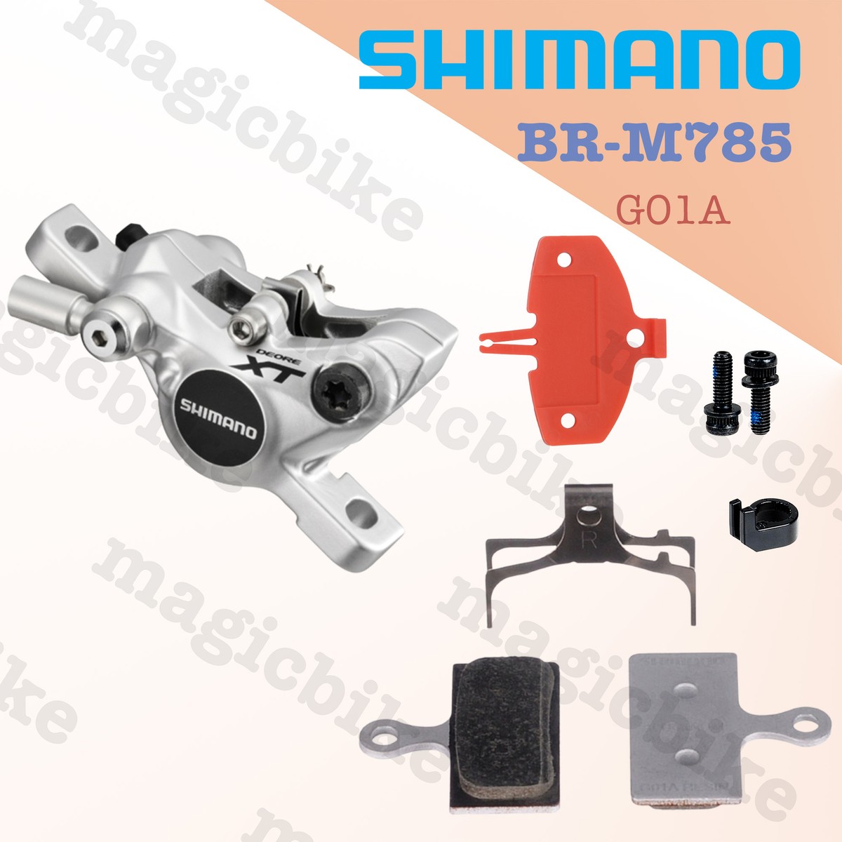 SHIMANO DEORE XT BR-M785 HYDRAULIC DISC BRAKE SYSTEM SILVER NIB | eBay