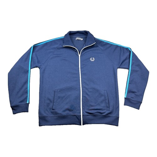 VINTAGE 80'S FRED PERRY STRIPE COLOR BLOCK TRACK JACKET MENS SIZE